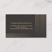 Signature Script Geometric Lines Black and Gold Visitekaartje (Achterkant)