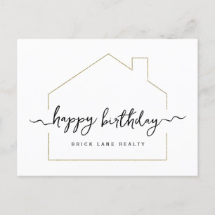 Signature Script Happy Birthday Realty Briefkaart