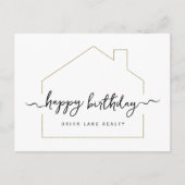 Signature Script Happy Birthday Realty Briefkaart (Voorkant)