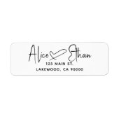 Signature Script Heart Modern Label (Voorkant)