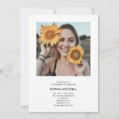 Signature Script Heart Photo Graduparty Kaart (Achterkant)