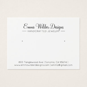 Signature Script Jewelry Earning Display Card Visitekaartje
