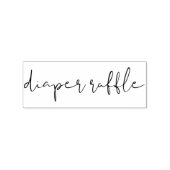 Signature Script Lettering diaper Raffle Rubberstempel (Afrduk)