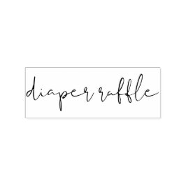Signature Script Lettering diaper Raffle Rubberstempel