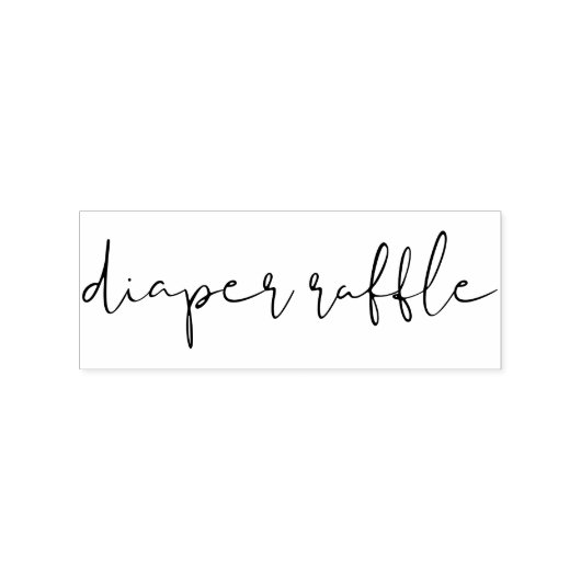 Signature Script Lettering diaper Raffle Rubberstempel (Afrduk)