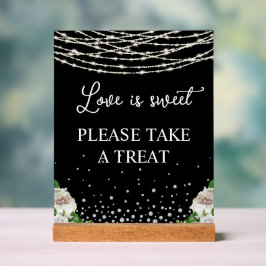 Signature Script Love is Sweet String Lights Black Acryl Bord