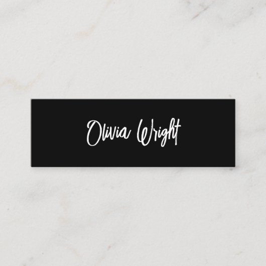 Signature Script, Modern Black Professional Mi Mini Visitekaartje (Voorkant)