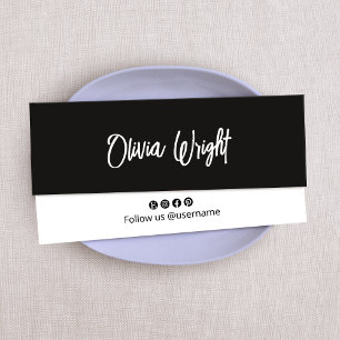 Signature Script, Modern Black Professional Mi Mini Visitekaartje