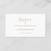 Signature Script Modern Gold Ivory Visitekaartje (Achterkant)