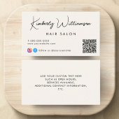 Signature Script QR Code Cream Visitekaartje
