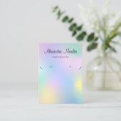 Signature Script Rainbow Hologram Ketting Oorbel Visitekaartje (Staand voorkant)