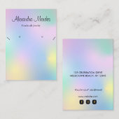 Signature Script Rainbow Hologram Ketting Oorbel Visitekaartje (Voorkant / Achterkant)
