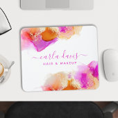 Signature Script roze Oranje Alcohol Ink Muismat