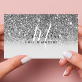Signature Script Silver Glitter Modern Girly Visitekaartje