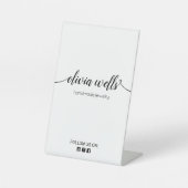 Signature Script Social Media Piccon Pedestal Sign Reclamebord Met Voetstuk (Voorkant)