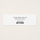 Signature Script Stud Earring Display Kaart (Achterkant)