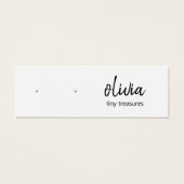 Signature Script Stud Earring Display Kaart (Voorkant)