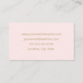 Signature Script Trendy Pink Gold Visitekaartje (Achterkant)