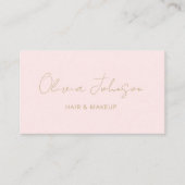 Signature Script Trendy Pink Gold Visitekaartje (Voorkant)