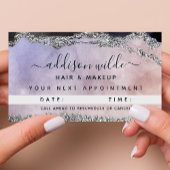 Signature Script Waterverf Paars Black Silver Afsprakenkaartje