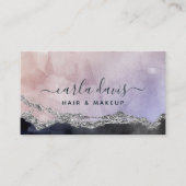 Signature Script Waterverf Paars Black Silver Visitekaartje (Voorkant)