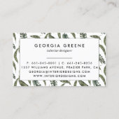 Signature Script Waterverf Tropical Greenery Gold Visitekaartje (Achterkant)