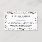 Signature Script Waterverf Tropisch groen Visitekaartje (Achterkant)