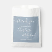 Signature Script Wedding Dusty Blue Hartelijk dank Bedankzakje (Voorkant)