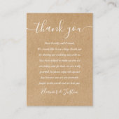 Signature Script Wedding Rustic Dank je Plaatskaartje (Voorkant)