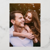 Signature Script Weduwing Black and Gold Photo Folie Uitnodiging (Achterkant)