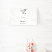 Signature Script Welcome Wedding Hanging Spandoek (Insitu)