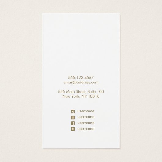 Signature Script White Earring Display Kaart (Achterkant)