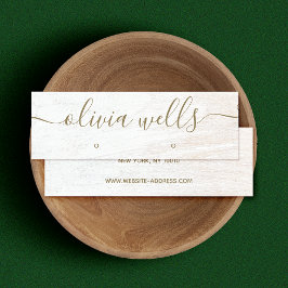 Signature Script White Wood Earring Display Mini Visitekaartje