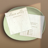 Signature Script White Wood Earring Display Square Vierkante Visitekaartje