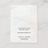 Signature Script White Wood Ketting Earning Visitekaartje (Achterkant)