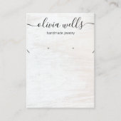 Signature Script White Wood Ketting Earning Visitekaartje (Voorkant)