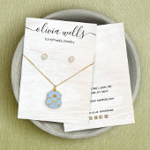 Signature Script White Wood Ketting Earning Visitekaartje