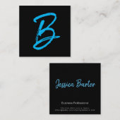 Signature Serie | Monogram Vierkante Visitekaartje (Voorkant / Achterkant)