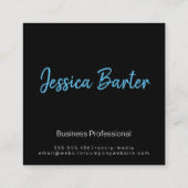 Signature Serie | Monogram Vierkante Visitekaartje (Achterkant)