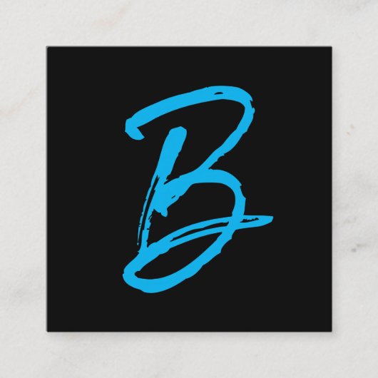 Signature Serie | Monogram Vierkante Visitekaartje (Voorkant)