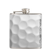 Signature Series Gepersonaliseerde Golfbal Cadeaus Heupfles (Voorkant)