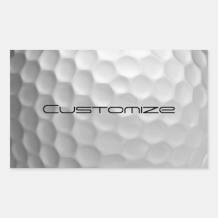 Signature Series Gepersonaliseerde Golfbal Cadeaus Rechthoekige Sticker