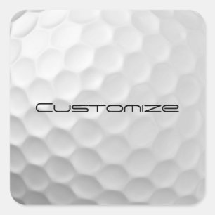 Signature Series Gepersonaliseerde Golfbal Cadeaus Vierkante Sticker