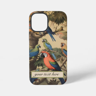 Signature Shell Papegaai Luifel Vintage Botanisch iPhone 12 Mini Hoesje