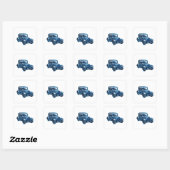 Signature Silver BLUE COIN CAR Cadeau Sticker (Vel)
