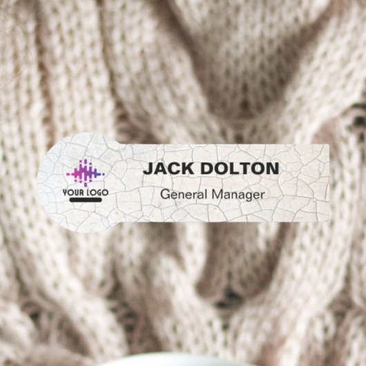 Signature Silver: Tailored Logo Personeelsnaam Bad Naamplaatje