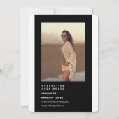 Signature Style Afstuderen Fotouitnodiging Kaart (Achterkant)