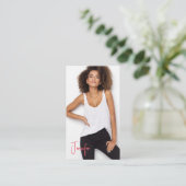 Signature Talent Visitekaartje | 2 foto's QR-code (Staand voorkant)