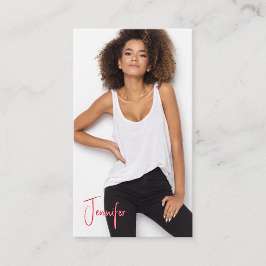 Signature Talent Visitekaartje | 2 foto's QR-code (Voorkant)