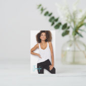 Signature Talent Visitekaartje | 2 foto's QR-code (Staand voorkant)